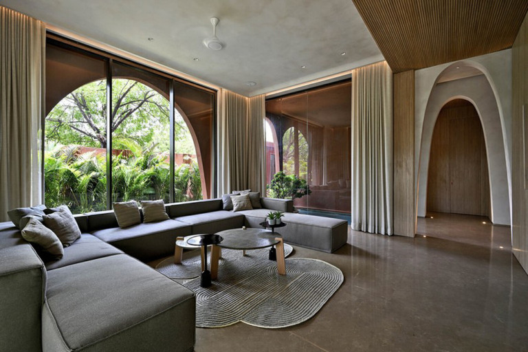 Một phòng khách trong nhà (Ảnh: ArchDaily)