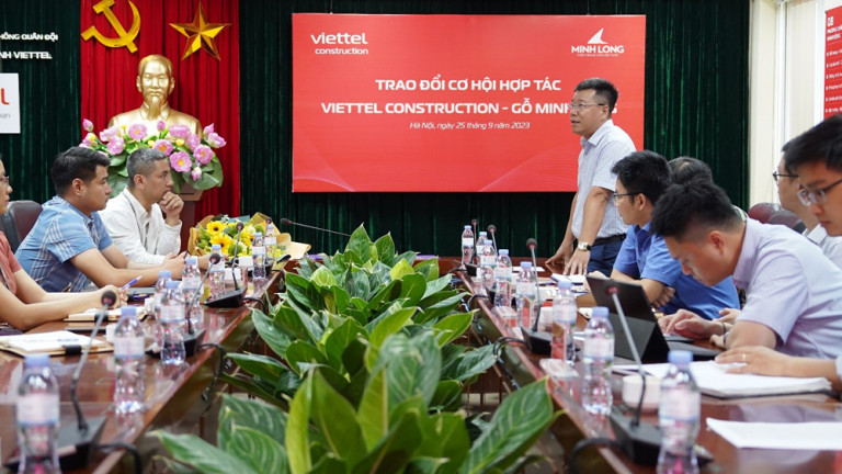 Đại diện Viettel Construction phát biểu tại buổi lễ