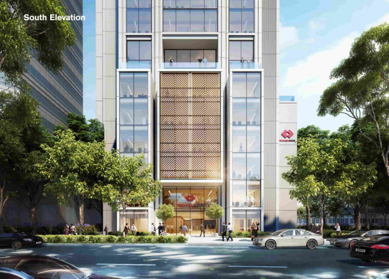 Trụ sở Techcombank Hanoi ứng dụng vách chống cháy từ Saint-Gobain