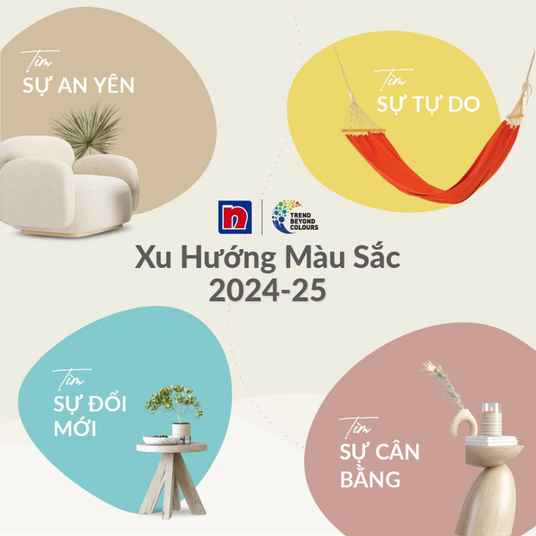 4 bảng màu tạo nên xu hướng màu sắc 2024-2025 của Nippon Paint (Ảnh: Nippon Paint).