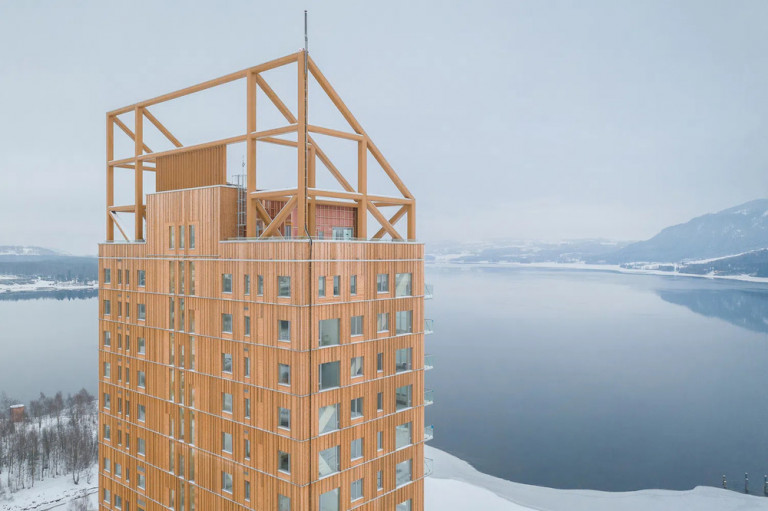 Mjøstårnet The Tower of Lake Mjøsa / Voll Arkitekter. Ảnh: © Woodify