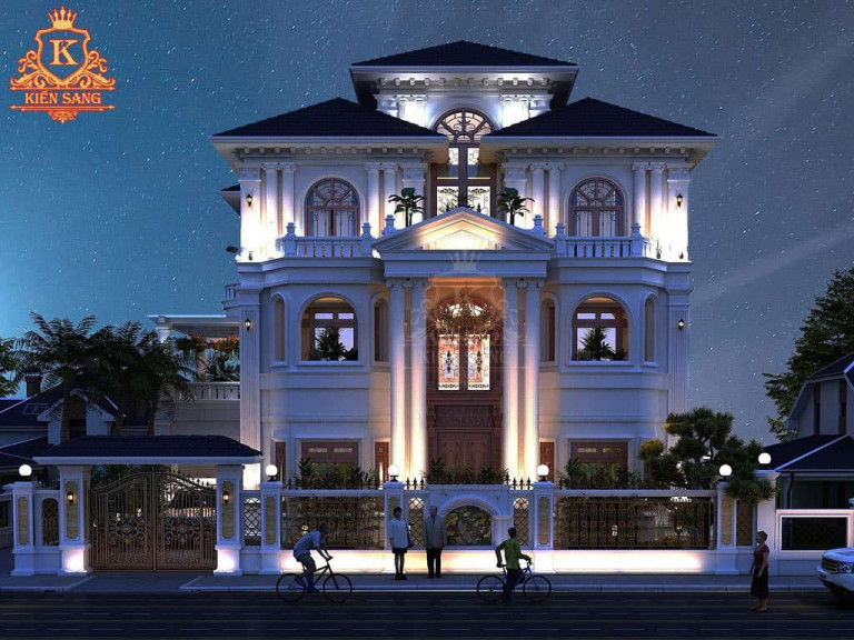 Mẫu thiết kế biệt thự 3 tầng sang trọng được thiết kế bởi Nhà Đẹp Kiến Sang