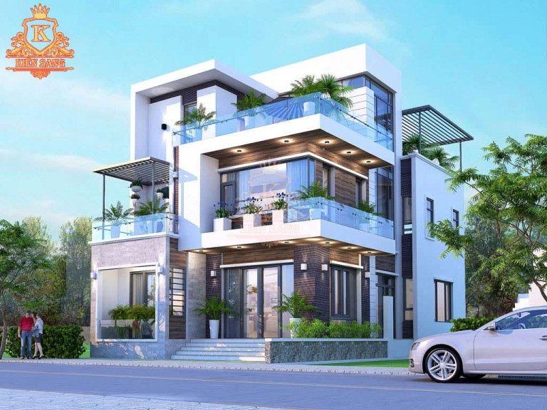 Mẫu thiết kế biệt thự 3 tầng hiện đại ấn tượng mọi góc nhìn