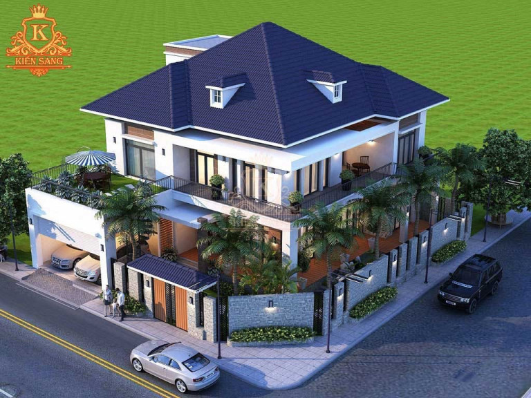 Mẫu biệt thự 2 tầng mái Nhật hiện đại đẹp, trang nhã