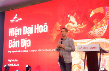 Ông Nguyễn Minh Cương – TGĐ Công ty CPTĐ Gỗ Minh Long với chủ đề Hiện đại hóa bản địa
