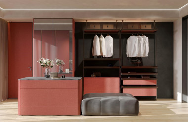 Thiết kế vân vải Kaki (Ấn Độ) ML 9324 trong không gian walk-in closet