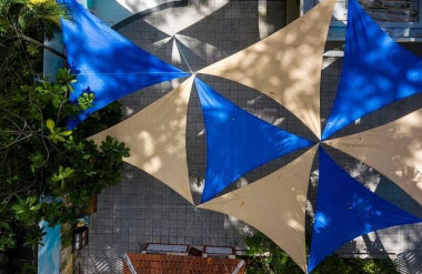 Hình ảnh được chụp từ trên cao.