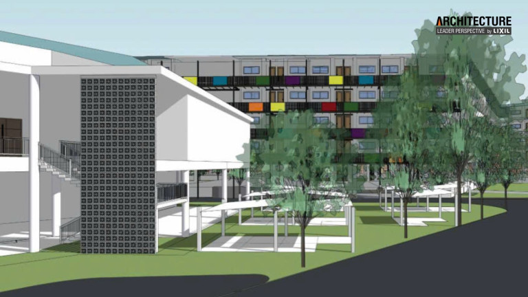 Mô hình trung tâm thương mại và dịch vụ công cộng trong khu đô thị C-TOWN. (Nguồn: tác giả)