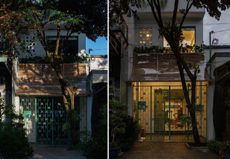 Hình 8 Nhóm thiết kế đã giữ lại trọn vẹn cây vú sữa lâu năm trước hiên nhà