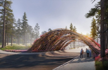 Cổng hoa là điểm nhấn lớn của kiến trúc Haus Da Lat