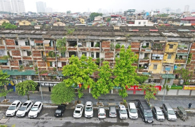 Khu chung cư cũ Quỳnh Mai (quận Hai Bà Trưng). Ảnh: Quang Thái