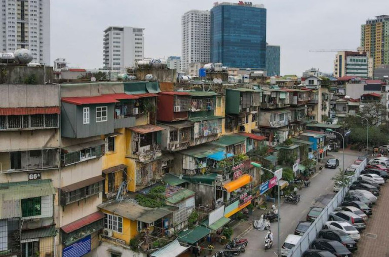 Chung cư cũ đã và đang thực hiện cải tạo còn chiếm tỷ lệ khiêm tốn so với tổng số nhà chung cư cần phải thực hiện cải tạo, xây dựng lại (Ảnh: báo Thanh tra)