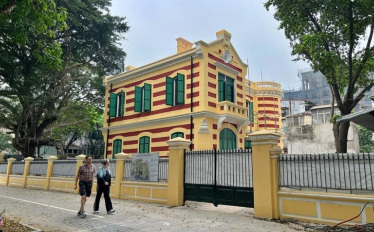 Diện mạo biệt thự Pháp cổ ở Hà Nội được chi hơn 14 tỉ để bảo tồn (Ảnh: Báo Thanh niên)