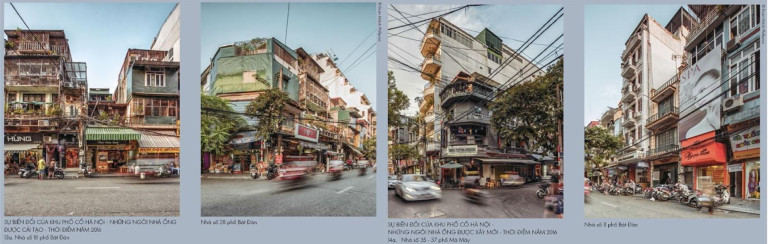 Sự biến đổi của những ngôi nhà phố qua tại Phố Cổ qua từng thời kỳ (Ảnh: Tạp chí Kiến trúc)