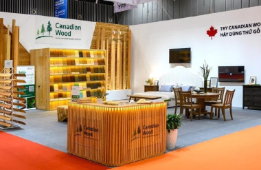 Không gian triển lãm Canadian Wood tại VIFA Expo 2025.