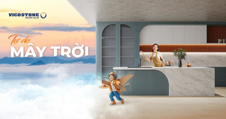 Bộ sưu tập “VICOSTONE® - Tự do mây trời”, mang đậm dấu ấn riêng biệt, giúp mỗi không gian luôn giữ được vẻ tinh khôi như thuở ban đầu.