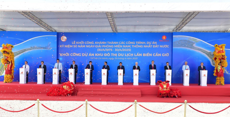 Khu đô thị du lịch lấn biển Cần Giờ - Vinhomes Green Paradise chính thức bấm nút khởi công