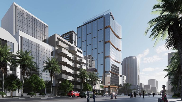 Phương án đạt giải Nhất thi tuyển Phương án kiến trúc Nhà điều hành sản xuất, văn phòng cho thuê, chung cư và trung tâm thương mại 31 Láng Hạ