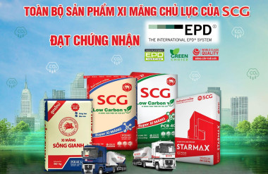 100% danh mục sản phẩm xi măng chủ lực của SCG đạt chứng nhận EPD quốc tế, đáp ứng yêu cầu kỹ thuật lẫn tiêu chuẩn xanh cho nhiều loại hình công trình.