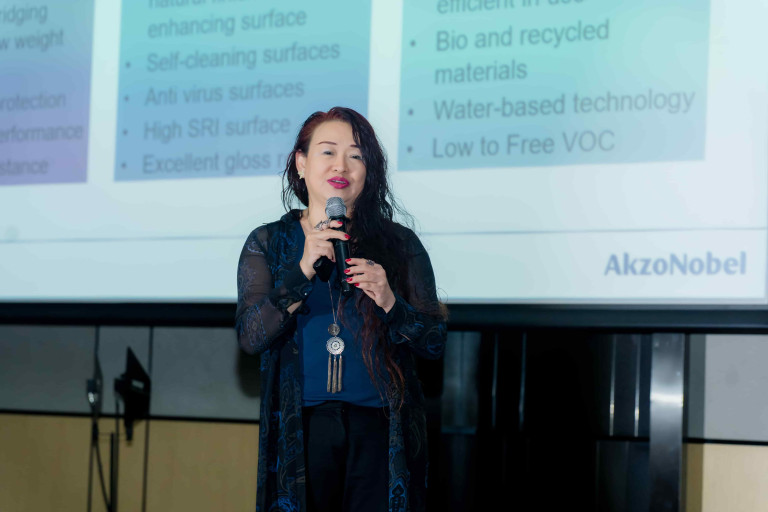 Bà Pamela Phua, Giám đốc Phát triển Bền vững và Cải tiến Sản phẩm của AkzoNobel