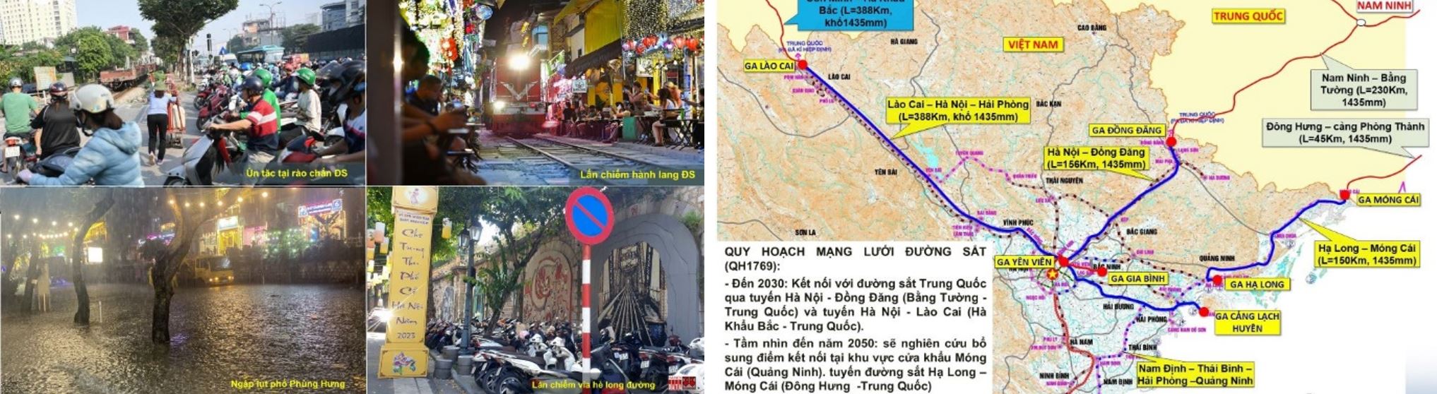 Những tồn tại trên tuyến đường dẫn vào ga Hà Nội và những tuyến đường sắt có tuổi đời hơn 100 năm đang được tích hợp vào mạng lưới ĐSĐT hiện đại hoạt động hiệu quả trong trung tâm các thành phố lịch sử.