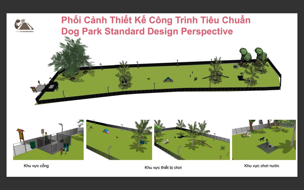Hình 3. Phối cảnh thiết kế tổng thể không gian Công viên chó Yên Sở (Nguồn: TPG)
