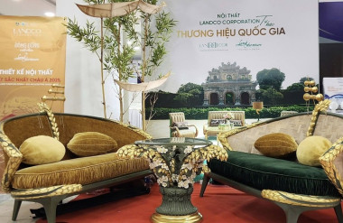 Không gian trưng bày của Landco Corporation tại triển lãm Kiến trúc - Xây dựng trong Festival KTS trẻ toàn quốc lần thứ X