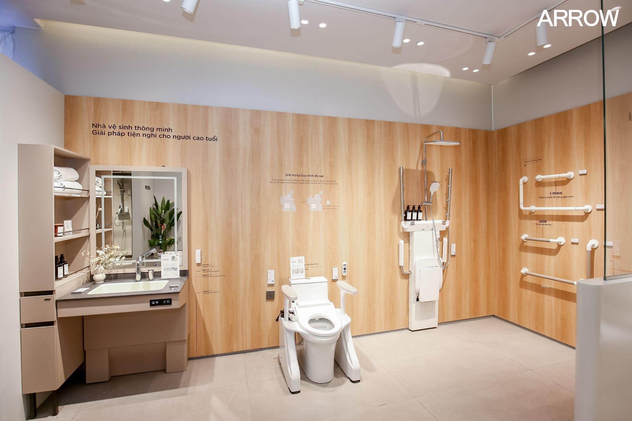 Không gian trưng bày dành riêng cho người cao tuổi tại Flagship Showroom ARROW Thành Thái - Ảnh: DNCC