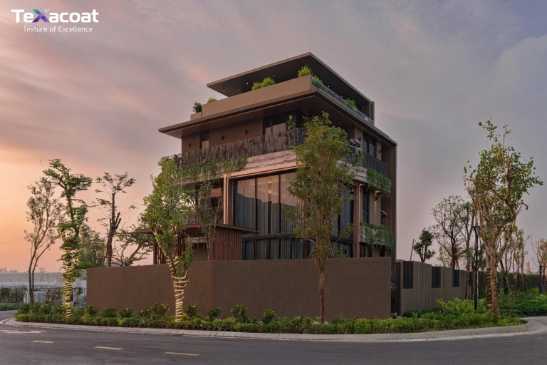 Vữa hiệu ứng TexaCoat đang là lựa chọn của nhiều chủ đầu tư lớn tại Việt Nam (ảnh: nhà mẫu The Fullton Edition - CĐT Capitaland)