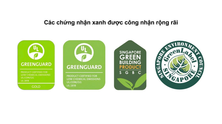 Gia chủ nên ưu tiên các dòng sơn đạt chuẩn xanh quốc tế để bảo vệ sức khỏe gia đình.