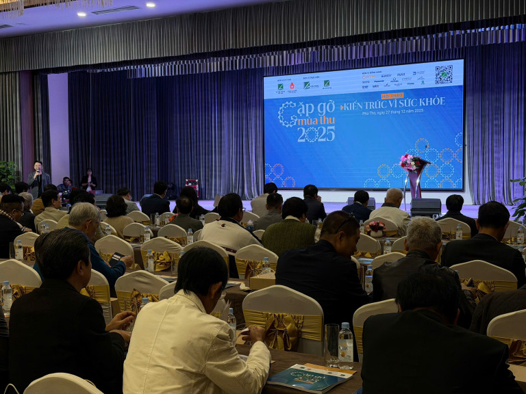 Hội thảo Gặp gỡ mùa thu 2025: "Kiến trúc vì sức khỏe" do Hội KTS Việt Nam tổ chức vào tháng 12/2025
