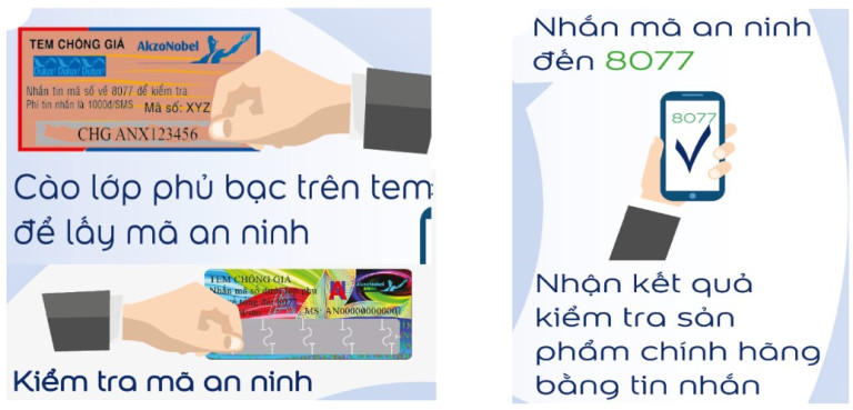 Dễ dàng kiểm tra sản phẩm chính hãng qua tin nhắn