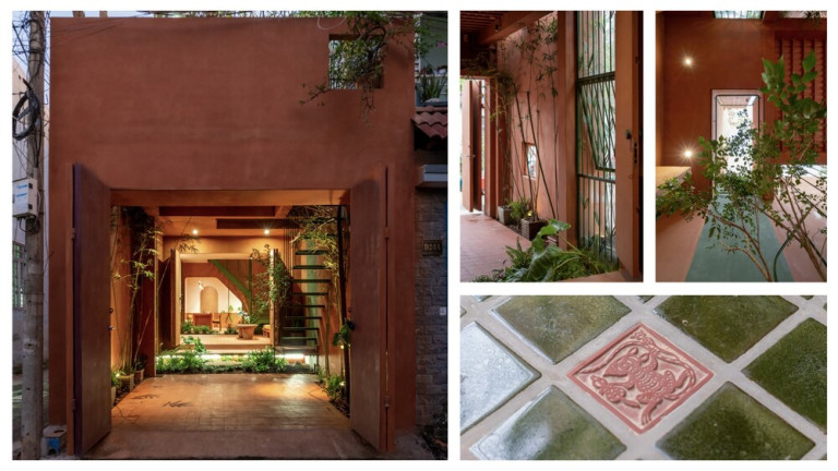 Nhà Chậu Đất thể hiện kiến trúc bền vững thông qua mối liên kết chặt chẽ giữa vật liệu, ký ức địa phương và đời sống sử dụng