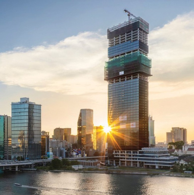 Grand Marina là một trong những công trình biểu tượng tin chọn giải pháp sơn bột tĩnh điện từ Interpon.