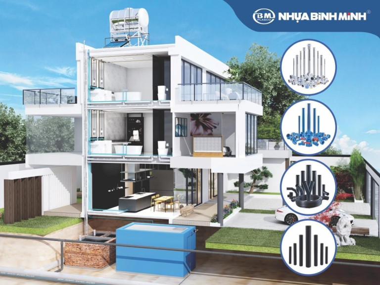 Nhờ khả năng đảm bảo sự ổn định trong thi công và vận hành, Nhựa Bình Minh luôn là sự lựa chọn ưu tiên trong các công trình dân dụng.