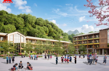 Ảnh phối cảnh Trường Phổ thông Nội trú Liên cấp Tiểu học & THCS Thanh Thủy