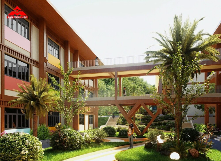 Ảnh phối cảnh Trường Phổ thông Nội trú Liên cấp Tiểu học & THCS Thanh Thủy