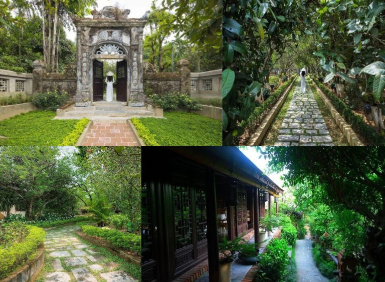 Hình 2: Nhà vườn An Hiên, Huế (An Hien Garden House, 2026), không gian mở theo trình tự, cảnh quan biến đổi theo bước chân.