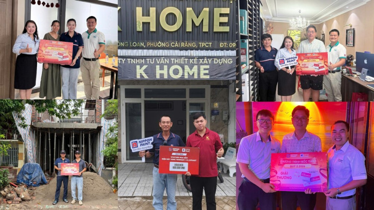 Các giải thưởng giá trị đã được trao tận tay những người trúng thưởng - Nippon Paint