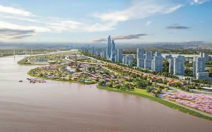 Phối cảnh trục cảnh quan sông Hồng với rất nhiều không gian mở với định hướng "Hà Nội hướng ra sông" cần tạo điều kiện thu hút người dân tiếp cận (Ảnh: HUPI)