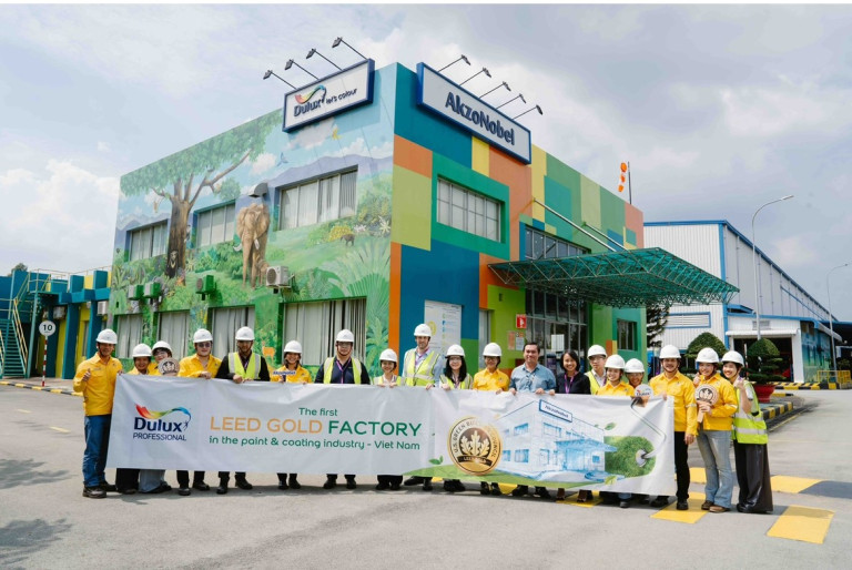 Nhà máy AkzoNobel Bình Dương là nhà máy sơn và chất phủ đầu tiên tại Việt Nam đạt chứng nhận LEED Gold.