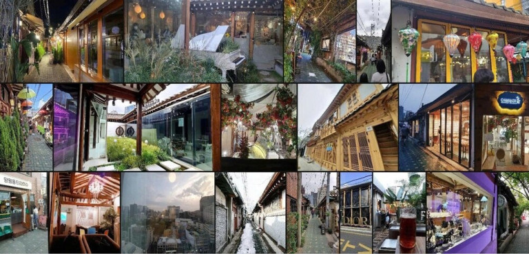 Trong hơn 20 năm qua, các nhà đầu tư trẻ và nghệ sĩ đã thuê lại những căn hanok xập xệ, cải tạo không gian bên trong thành quán cà phê, nhà hàng và cửa hàng thời trang. Điều này đã tạo ra phong cách Newtro (Retro hiện đại) độc đáo, biến Ikseon-dong thành điểm đến thương mại nổi tiếng.