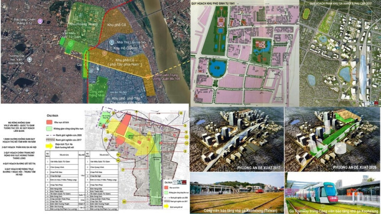 Văn Miếu - Quốc Tử Giám kề sát ga ĐSĐT Văn Miếu, gần Ga Hà Nội và ga ĐSĐT tuyến Cát Linh - Hà Đông. Cầu Long Biên đã có dự án phục dựng, Ga Hà Nội vẫn tiếp tục có giá trị và quảng trường Ga đã được xác định trong Quy hoạch Thủ đô tầm nhìn 100 năm.