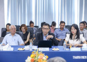 KTS Phan Đăng Sơn, Chủ tịch Hội Kiến trúc sư Việt Nam phát biểu tại tọa đàm ẢNH: TUẤN MINH