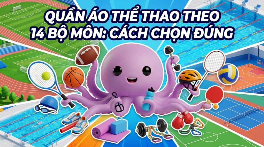 Quần áo thể thao theo 14 bộ môn Cách chọn đúng