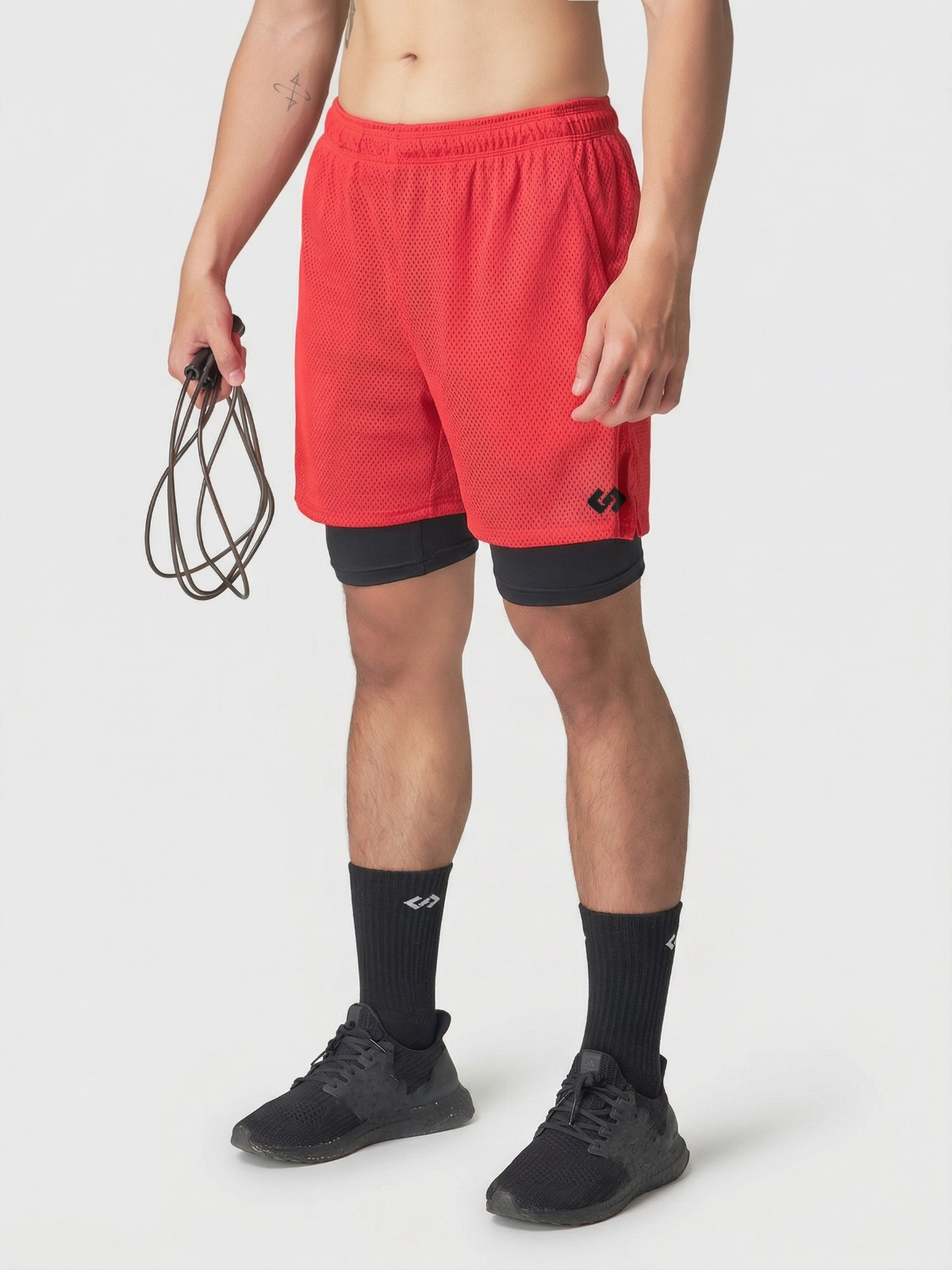 Quần Short GG Mesh 2 Lớp