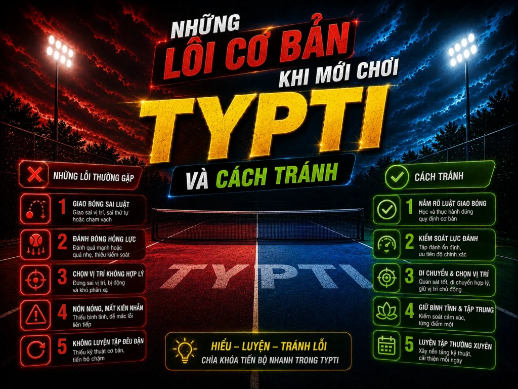 Những lỗi cơ bản khi mới chơi TYPTI và cách tránh