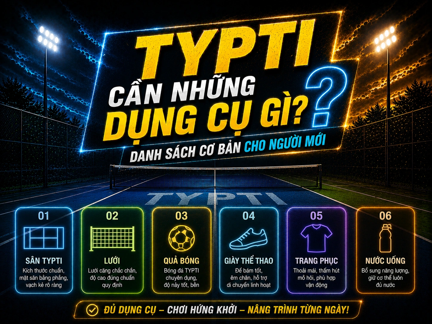 TYPTI cần những dụng cụ gì
