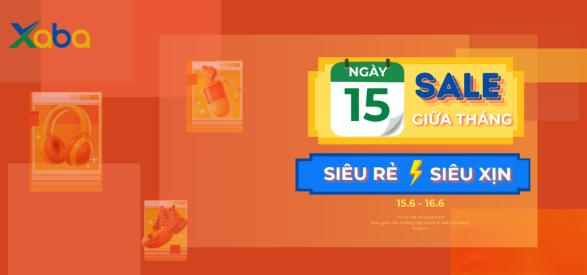 XaBa Bật Mí Sale Giữa Tháng 15.06 - Giảm Đậm Đến 50%